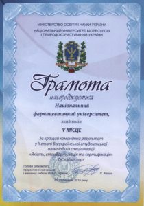 Diploma for the team's team result in the Olympics!